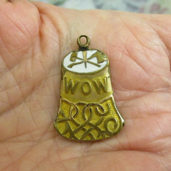 ANTIQUE Woodmen of The World Watch Fob ~Signed 1909 WOODMEN Decorated Watch Fob - Picture 5 of 12